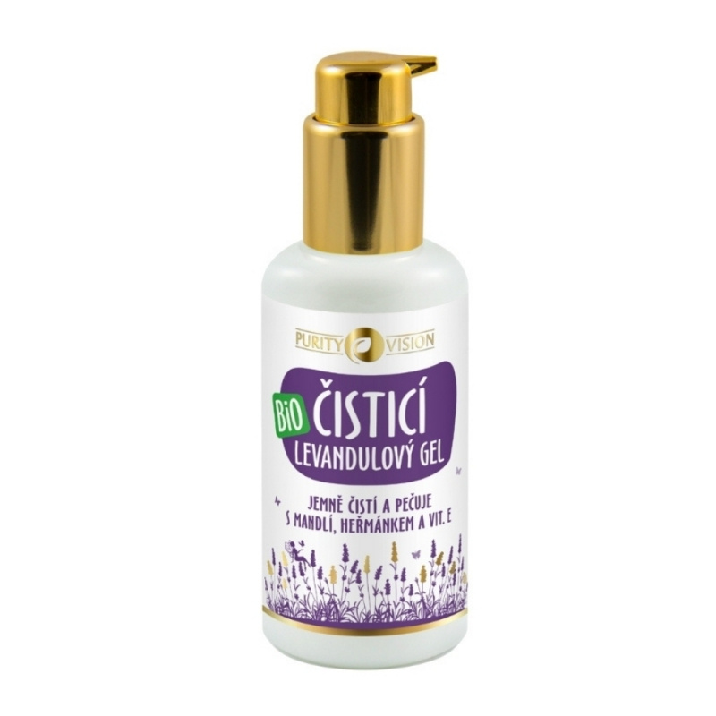 PURITY VISION Bio Levandulový čisticí gel s mandlí, heřmánkem a vit. E 100 ml