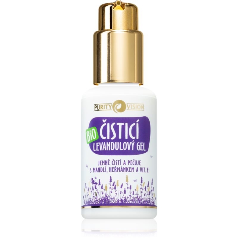 PURITY VISION Bio Levandulový čisticí gel s mandlí, heřmánkem a vit. E 100 ml
