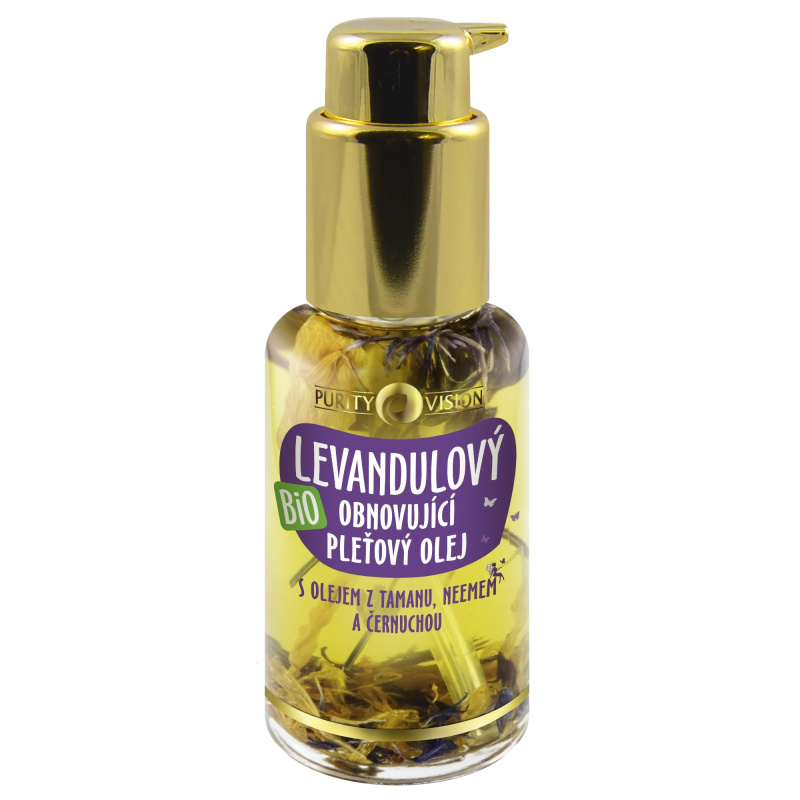 PURITY VISION Bio Levandulový hloubkově obnovující pleťový olej 45 ml