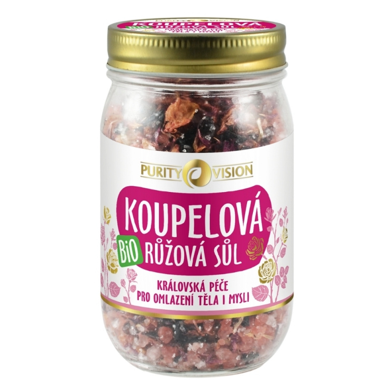 PURITY VISION Růžová koupelová sůl 400 g