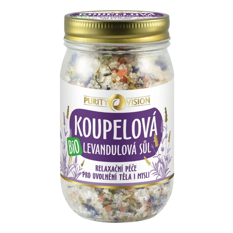 PURITY VISION Levandulová koupelová sůl 400 g