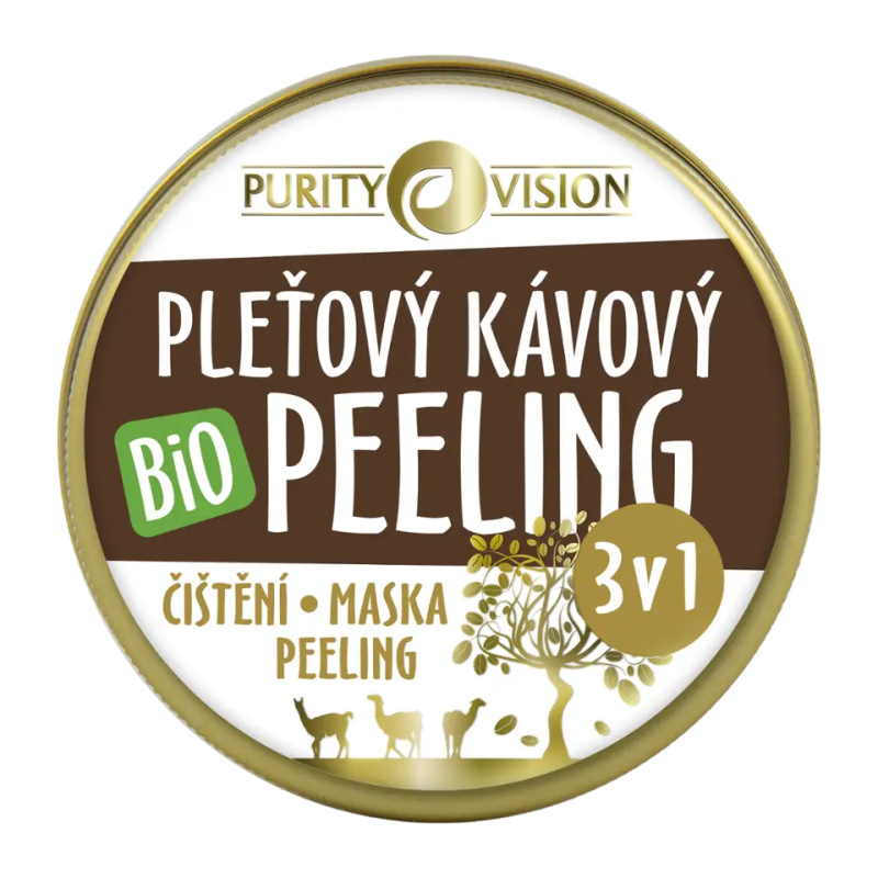 PURITY VISION Bio Kávový pleťový peeling 3v1 70 ml