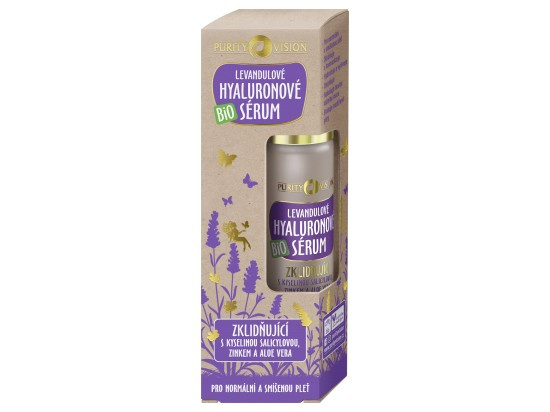 PURITY VISION Bio Zklidňující Levandulové hyaluronové sérum 50 ml