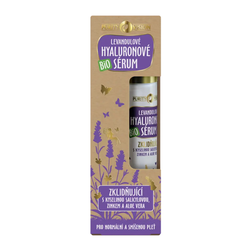 PURITY VISION Bio Zklidňující Levandulové hyaluronové sérum 50 ml