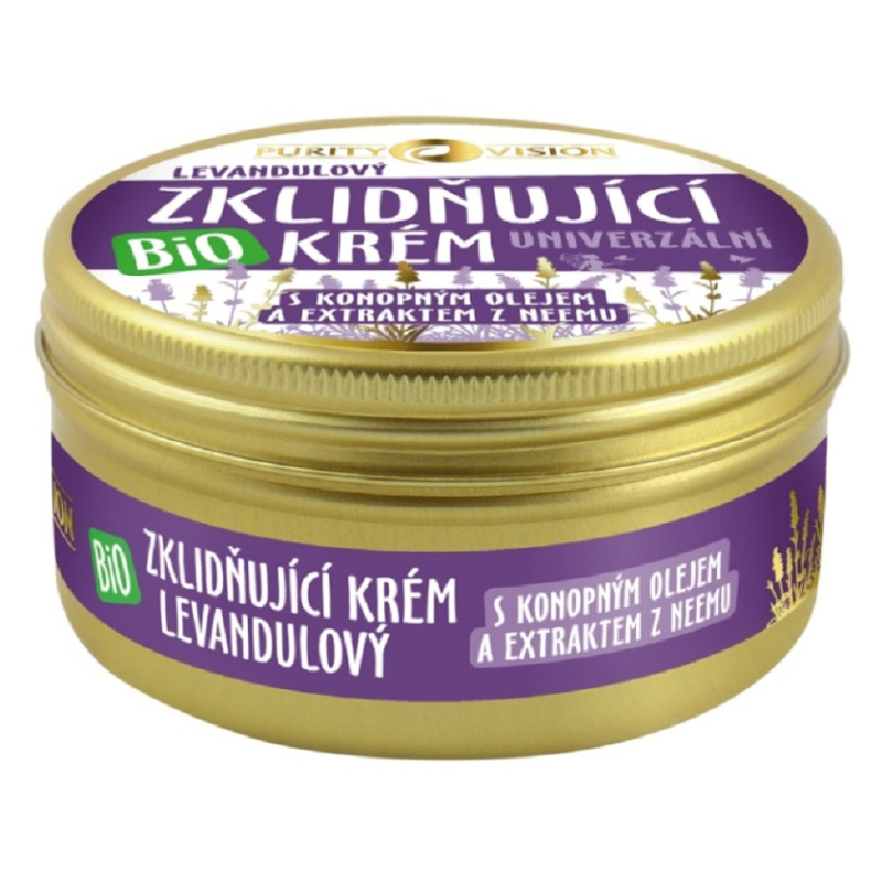 PURITY VISION Bio Levandulový Zklidňující krém univerzální 100 ml