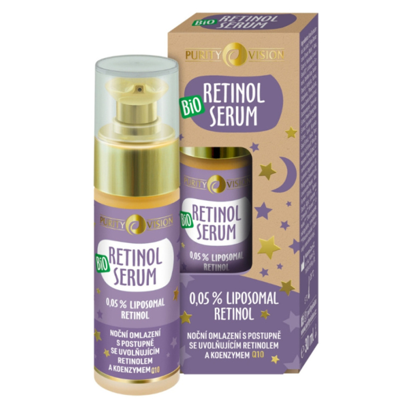 Purity Vision BIO Retinol noční sérum zpomalující projevy stárnutí pleti 30 ml