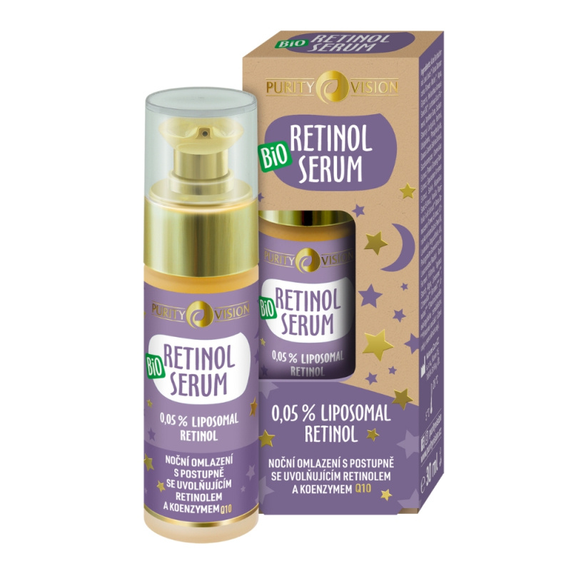 Purity Vision BIO Retinol noční sérum zpomalující projevy stárnutí pleti 30 ml