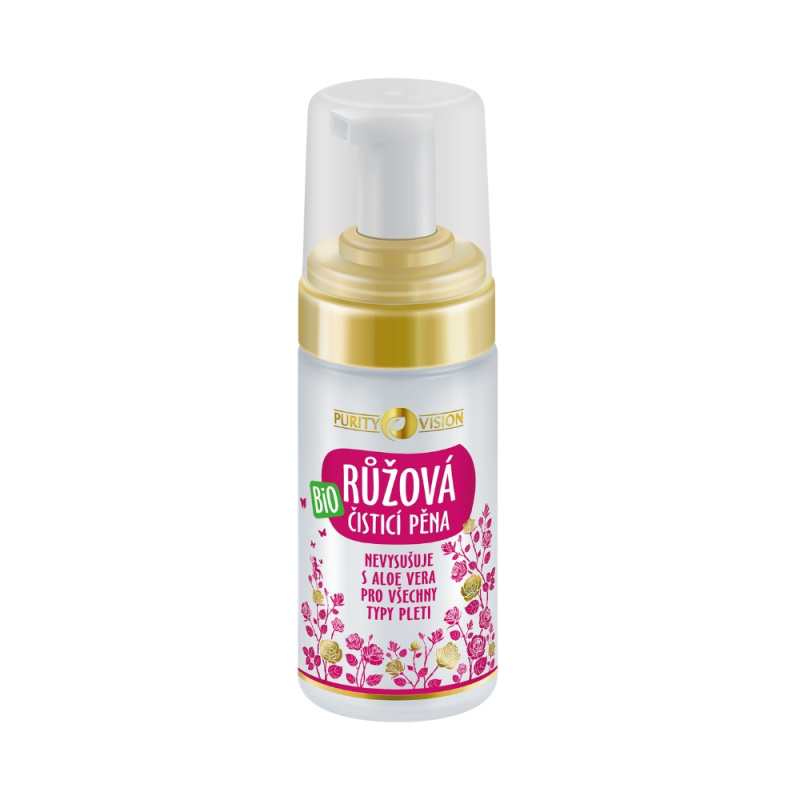 PURITY VISION Růžová čisticí pěna BIO 90 ml