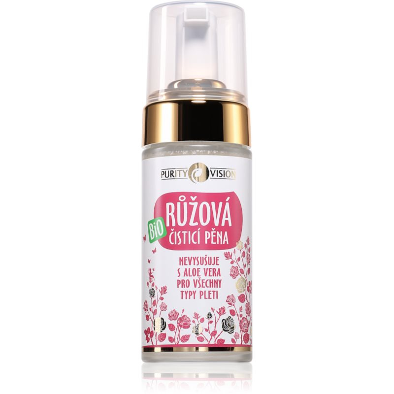 PURITY VISION Růžová čisticí pěna BIO 90 ml