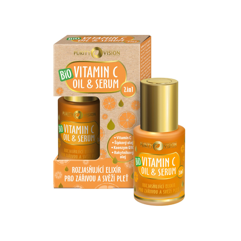 Purity Vision BIO Vitamin C Oil & Serum pleťový olej proti pigmentovým skvrnám 30 ml