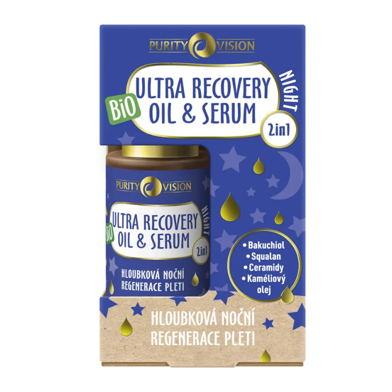Purity Vision BIO noční olej a sérum 2v1 Ultra recovery 30 ml
