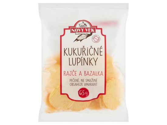 NOVÝ VĚK Lupínky kukuřičné rajče a bazalka 65 g