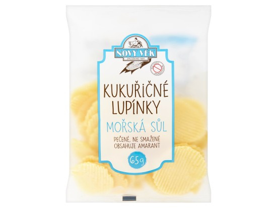 NOVÝ VĚK Lupínky kukuřičné mořská sůl 65 g