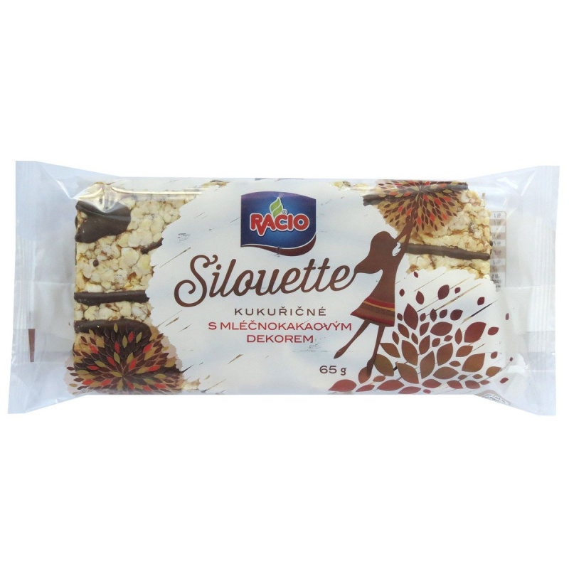 Racio Silouette kukuřičné chlebíčky s mléčnokakaovým dekorem