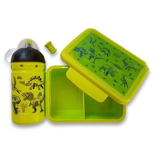 Set Zdravá lahev 0.5l a Zdravá sváča Dinosauři Zdravá láhev