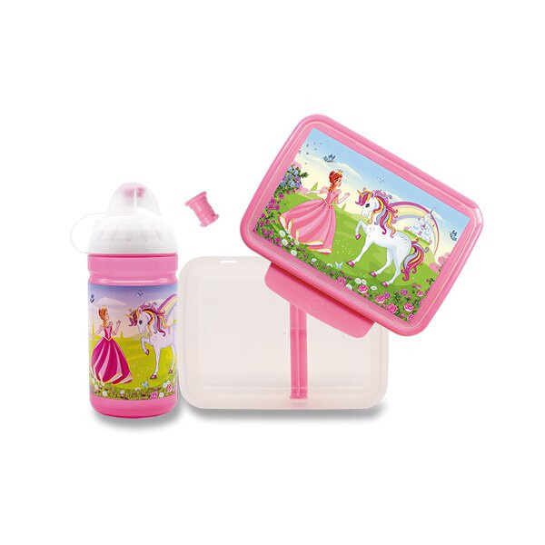 Set Zdravá lahev 0,5 l a Zdravá sváča Princezna a jednorožec Zdravá láhev
