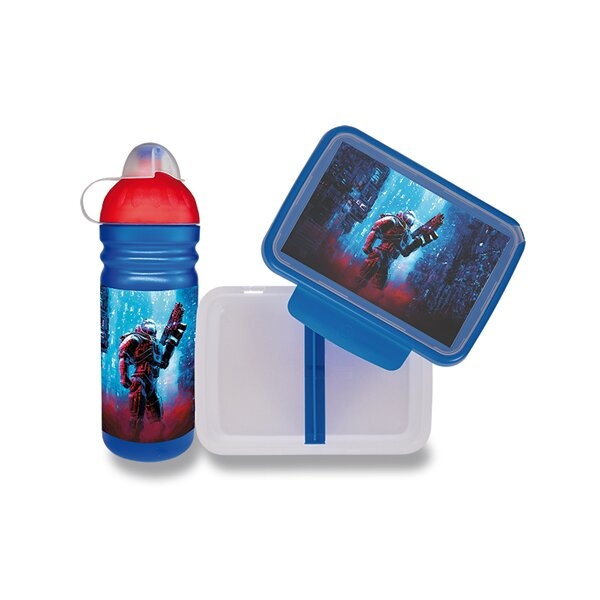Set Zdravá lahev 0,7 l a Zdravá sváča Cyberpunk Zdravá láhev