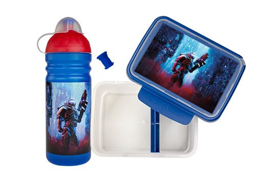 Set Zdravá lahev 0,7 l a Zdravá sváča Cyberpunk Zdravá láhev