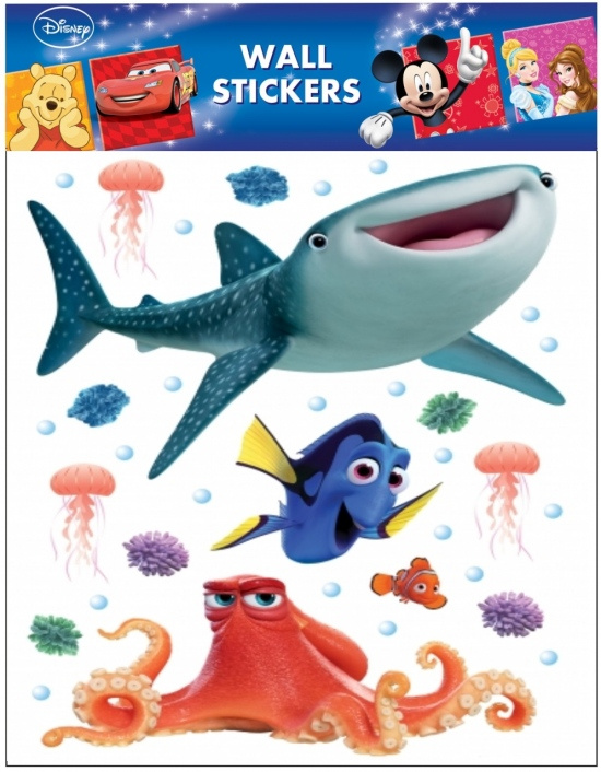 Samolepky na zeď Disney Hledá se Dory 30x30cm  Anděl Přerov s.r.o.