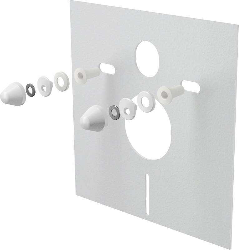 Deska izolační Alca M930 pro závěsné WC a bidet bílá