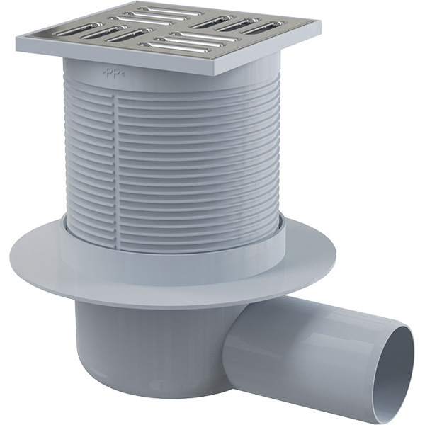 Vpust podlahová Alca APV1 105×105 mm DN 50 boční