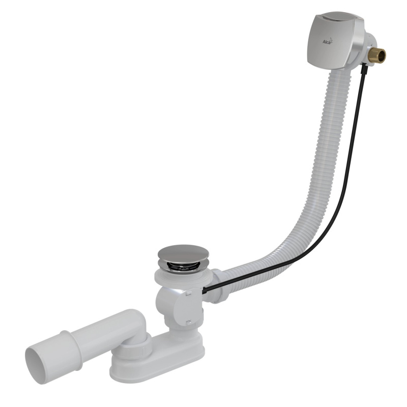 Sifon vanový s ovládáním Alca A564CRM1 s napouštěním přepadem chrom