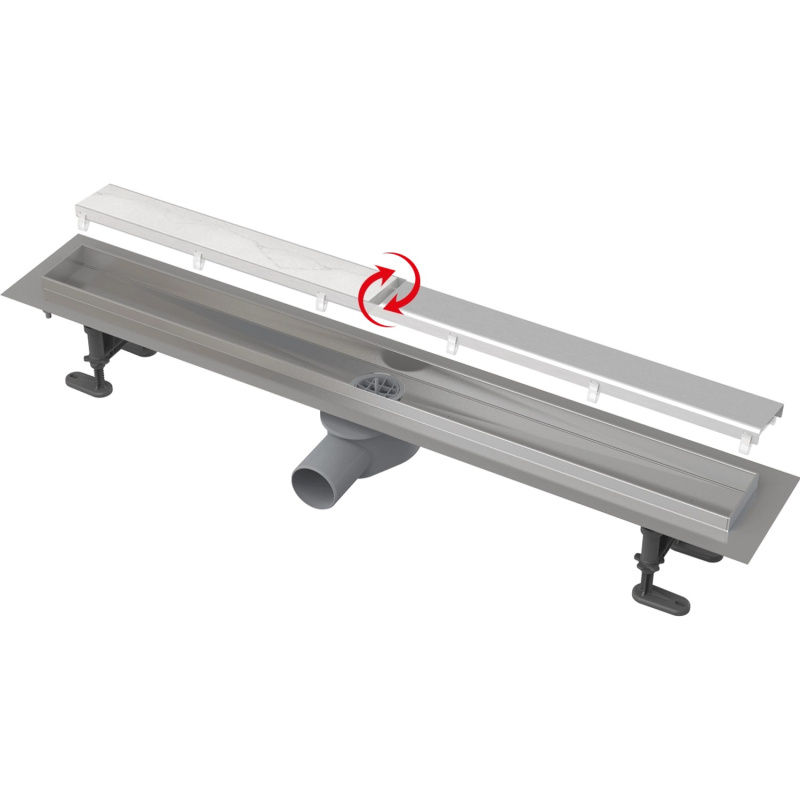 Žlab sprchový nerezový Alca APZ13-DOUBLE9-850 Fit and Go