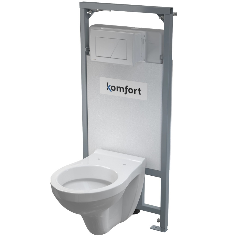 Alcadrain WC set Komfort C101-SET-01 + závěsné WC AURA do sádrokartonu