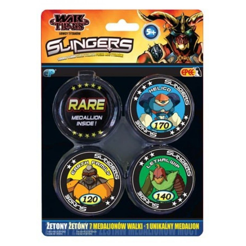 Slingers blistr – sběratelské kovové žetony pro děti