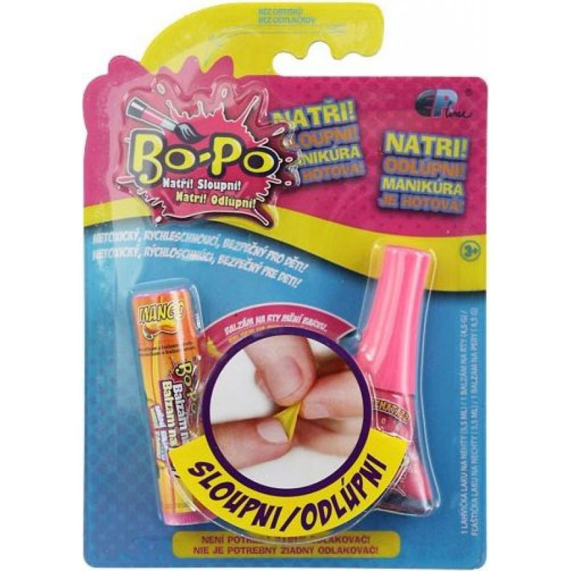 Sada lak na nehty a balzám na rty Bo-Po
