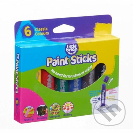 Little Brian Paint Sticks - Základní barvy 6 ks