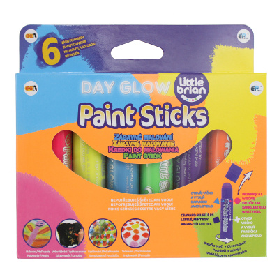 Little Brian Paint Sticks - Zářivé barvy 6 ks