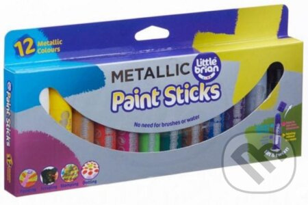 Little Brian Paint Sticks metalické barvy 12-pack