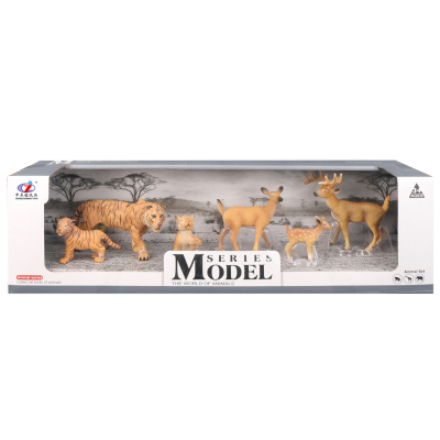 Series Model Svět zvířat rodina tygrů a srnečků