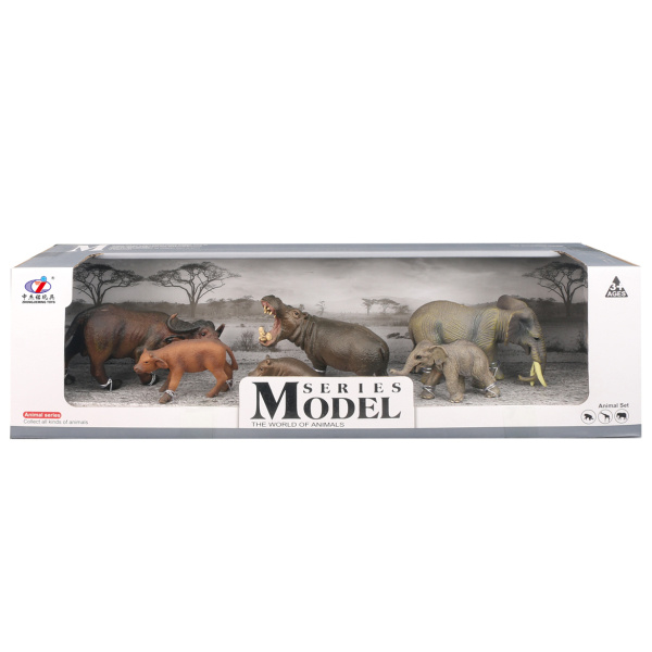 Series Model Svět zvířat buvoli, hroši a sloni