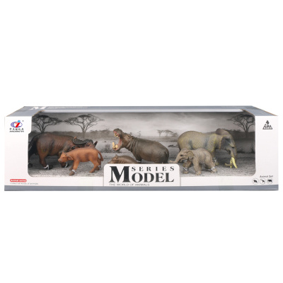 Series Model Svět zvířat buvoli, hroši a sloni