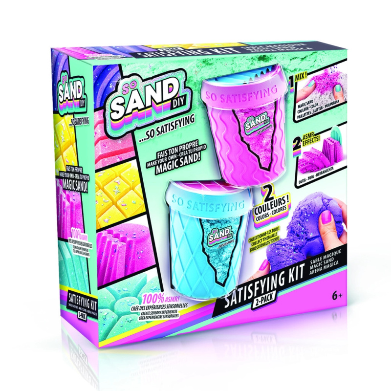 EP Line So Sand kouzelný písek set 2 kelímky s nástroji a doplňky různé barvy