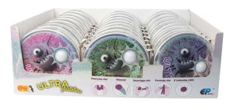 EP line Inteligentní plastelína 80 g chytrá hmota se svítící kuličkou LED Světlo