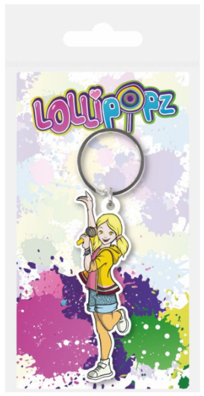 Lollipopz klíčenka gumová žlutá