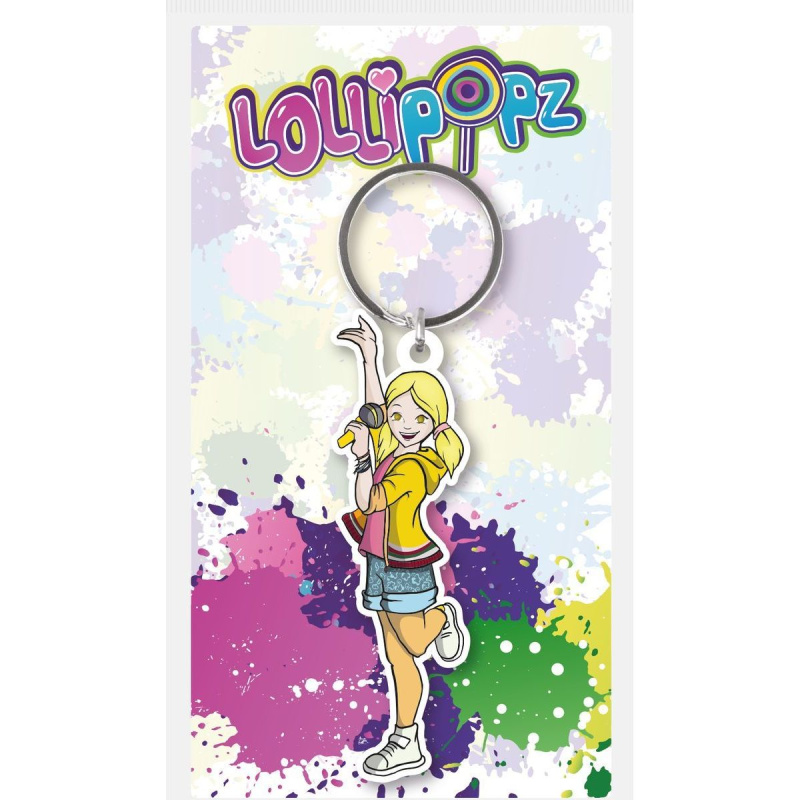 Lollipopz klíčenka gumová žlutá