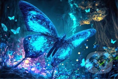 Epee Wooden puzzle Fluorescent Butterfly A4