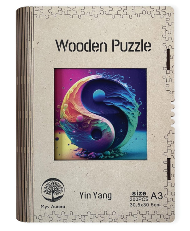 WOODEN Dřevěné Jin Jang 300 dílků