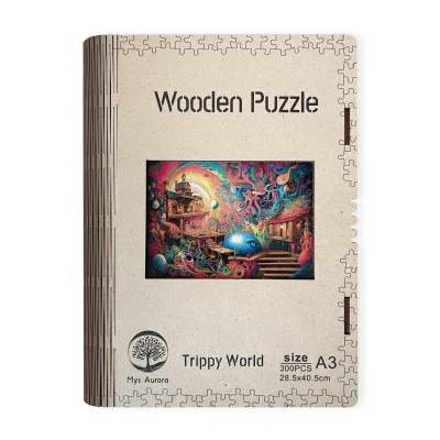 Epee Wooden puzzle Trippy World A3