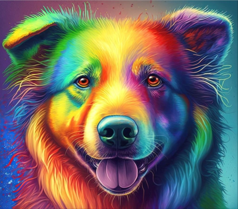 Epee Wooden puzzle Multicolored Labrador A4