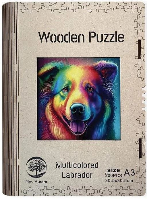 Epee Wooden puzzle Multicolored Labrador A3