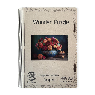 Epee Wooden puzzle Chrysanthemum Bouquet A3