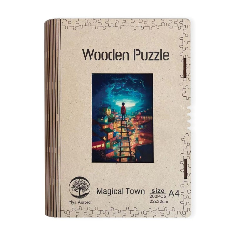 Epee Wooden puzzle Magical Town A4