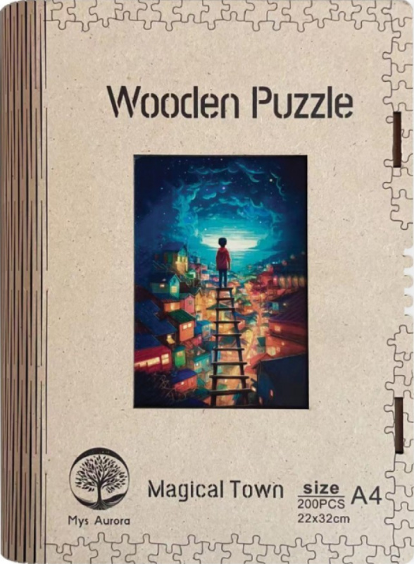 Epee Wooden puzzle Magical Town A4