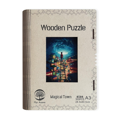 Epee Wooden puzzle Magical Town A3