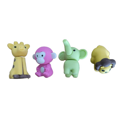 Gumové minigumy ve tvaru zvířat a produktů